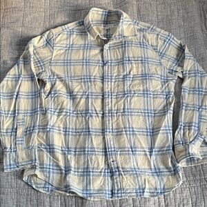 GAP Cream and Blue Checkered Shirt